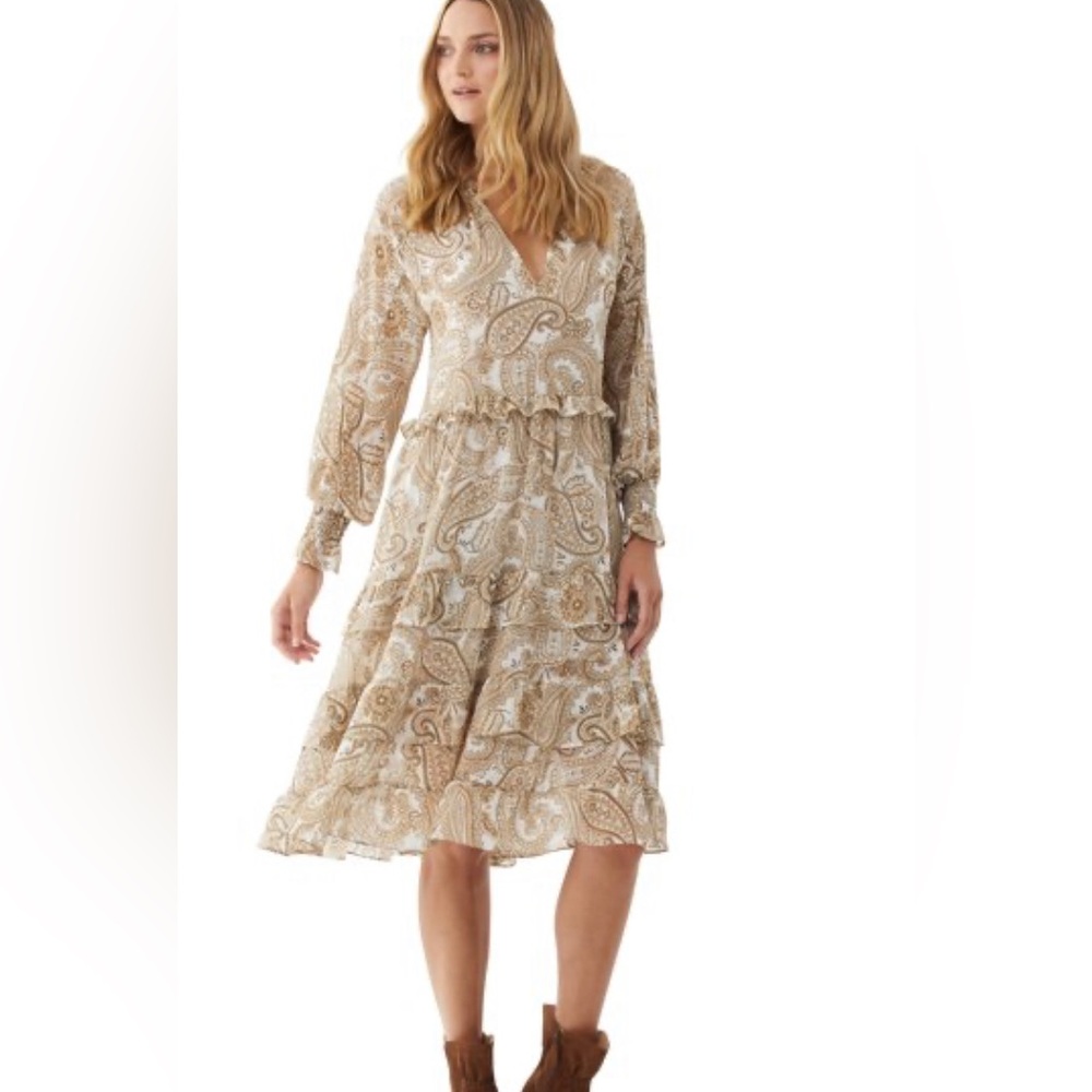 NWT! Scoop XXL/2X (20) Printed Paisley Tiered Maxi Dress